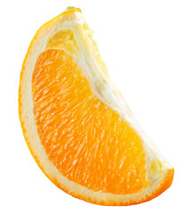 orange slice isolated on white background