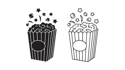 Popcorn bucket with stars and circles
