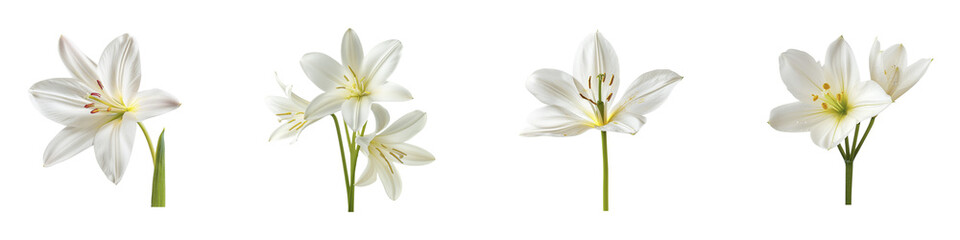 Fototapeta premium Beautiful lilies in full bloom, showcasing floral elegance purity