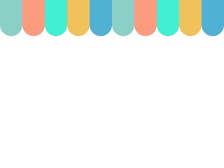 カラフルなオーニングのイラスト