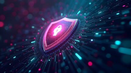 High-Tech Security System with Neon Glow