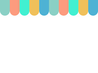 カラフルなオーニングのイラスト