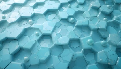 Abstract 3D rendering background with futuristic hexagon geometric structure design