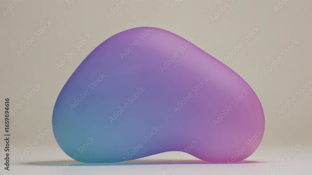 Aufkleber animated soft gradient blobs morph and float against a neutral background, evoking a sense of calm a