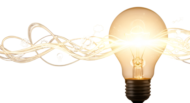 light bulb on white background