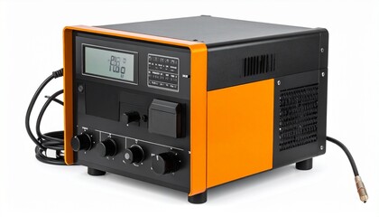 Fototapeta premium battery charger isolated on white