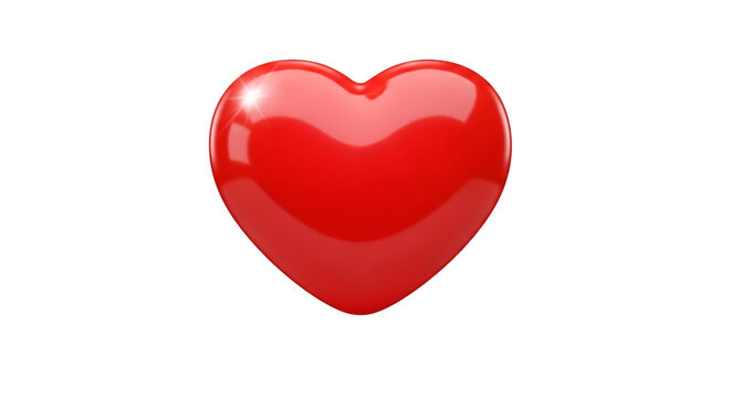 red heart like icon, isolated on a white background.