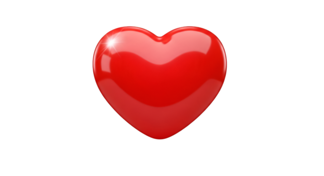 red heart like icon, isolated on a white background.