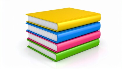 stack of colorful books