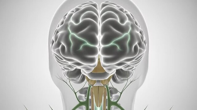 Animated Spinal Cord and Nerve System Visualization Medical Illustration