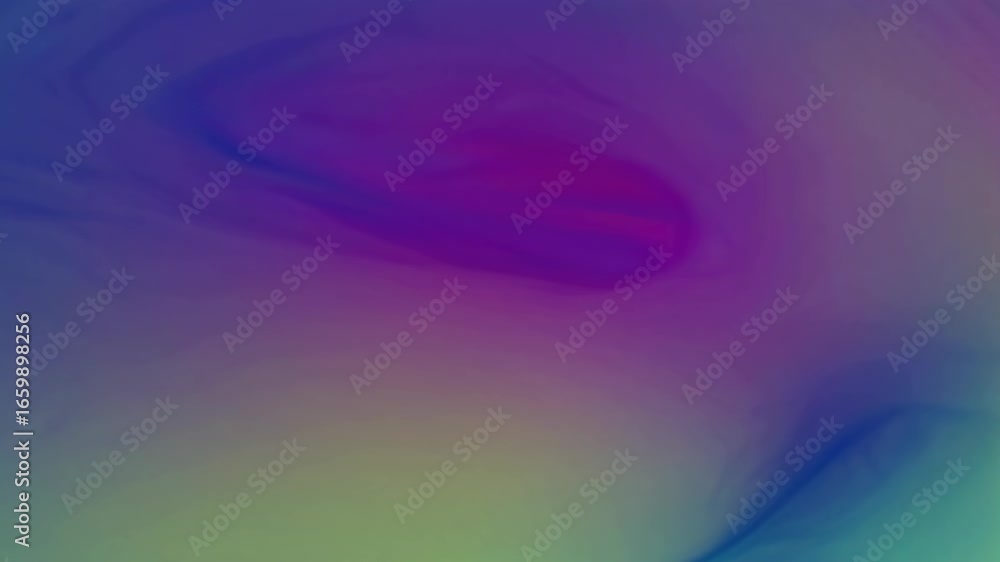 Poster soothing abstract color drift with smooth transitions and a calming mix of vibrant blues, purples, a