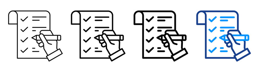Listing Icon Different Style Outline Collection Set