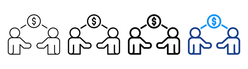 Negotiation Icon Different Style Outline Collection Set