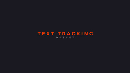 Animate Text Tracking Preset