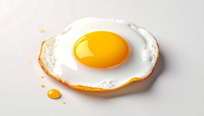 Fried Egg Breakfast Food Closeup.