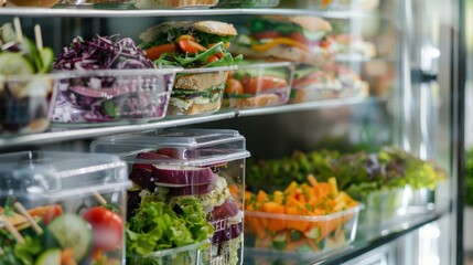 Fridge Healthy Food Kebab Vegetable Bowl Sandwiches Meal Prep