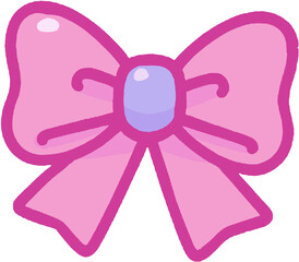 vector illustration of pink flower knot