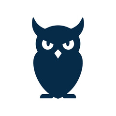 Modern clean abstract owl symbol for branding and education purposes