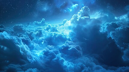 Dreamy Blue Cloudscape
