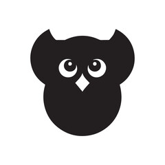 Strong bold owl silhouette logo design for professional branding concept