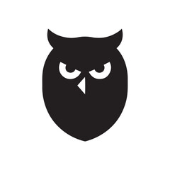 Modern adorable owl silhouette for creative branding and identity logo