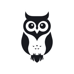 Cute adorable owl mascot character representing wisdom joy and creativity