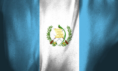 Celebration of Guatemala's heritage through vibrant flag display