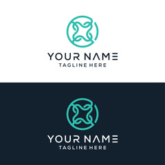 letter C geometric Icon design Template technology logo