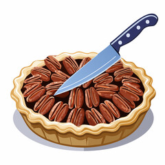 A dark chocolate cake dessert with a creamy bar on a plate is a tasty snack