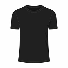 Naklejka premium Sleek, modern black t-shirt mockup offers versatile apparel design canvas for stylish branding and promotional campaigns