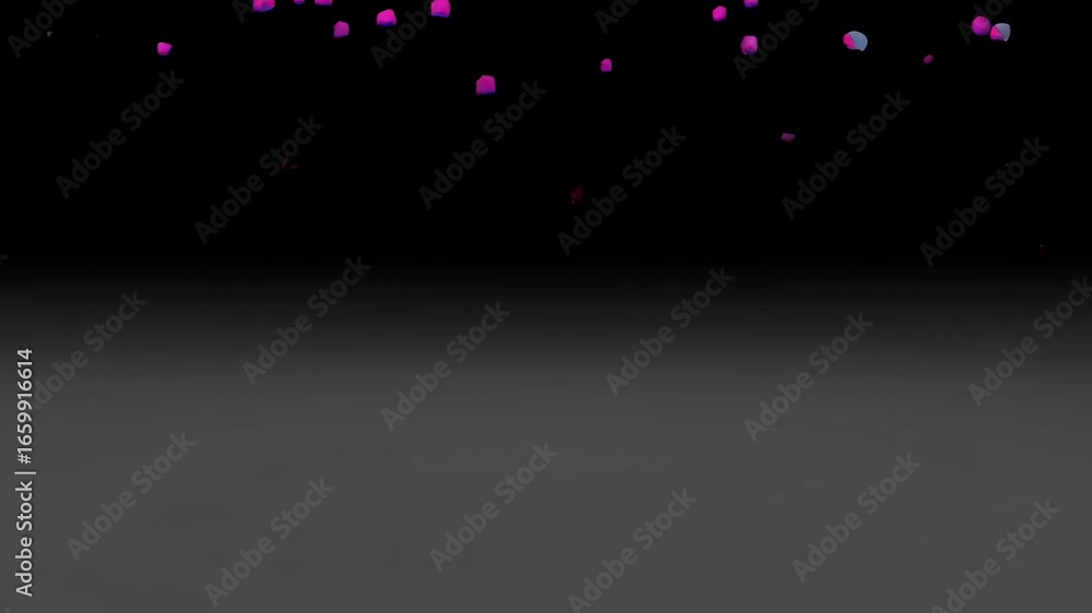 Poster vibrant particles dance gracefully in a colorful motion display, creating a dynamic abstract visual 
