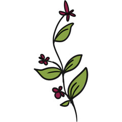 Obraz premium Simple Flower Illustration Isolated