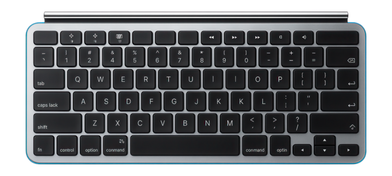 Compact keyboard with chiclet keys and magnetic snap-on for tablets