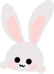 A simple and cute rabbit PNG. Ideal for posters, stickers, goods, and children’s illustrations