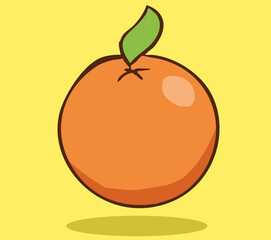 vector illustration of an orange