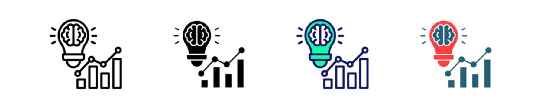 Business Intelligence  Icon Set Multiple Style Collection