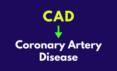 Fototapeta premium CAD Meaning, Coronary Artery Disease