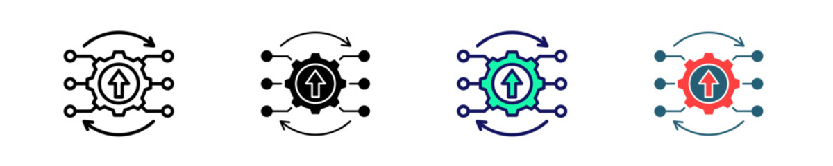 Process Optimization  Icon Set Multiple Style Collection
