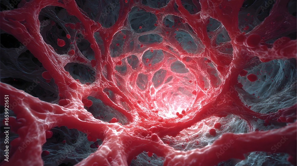 Poster a captivating abstract image showcasing the intricate fractal like patterns and structures found at 