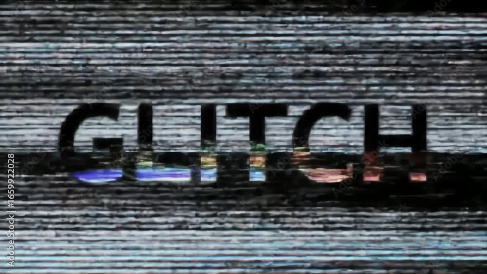 Poster static screen with repeating word 