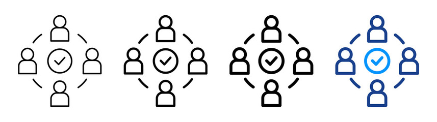 Connection Success Icon Different Style Outline Collection Set