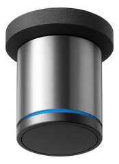 Vibration sensor with a cylindrical body and adhesive backing for easy placement