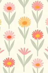 seamless pattern with flowers background