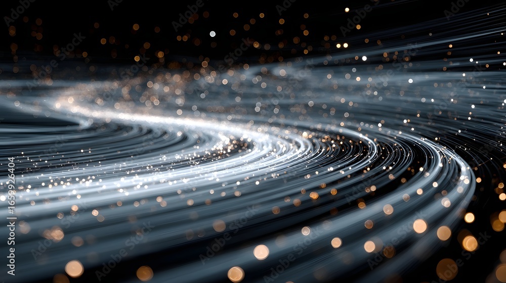 Poster a captivating image of a luminous swirling galaxy set against the mysterious and expansive backdrop 