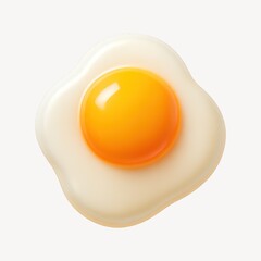 Realistic fried egg illustration.