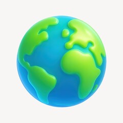 Vibrant 3D globe illustration.