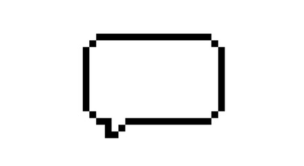 Fototapeta premium Pixel art speech bubble: retro minimalist design for digital communication
