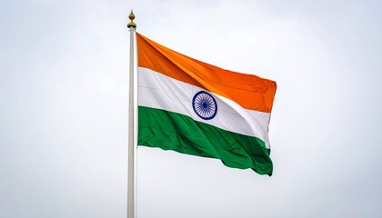 flag of india on background white 