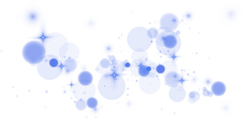Magic Blue Bokeh Glow with Soft Focus Circles and Gentle Shine for Celebration or Party Design