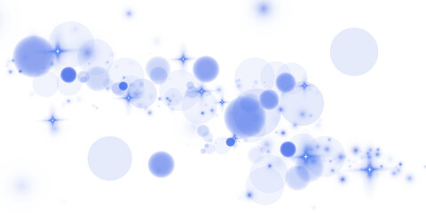 Magic Blue Bokeh Glow with Soft Focus Circles and Gentle Shine for Celebration or Party Design